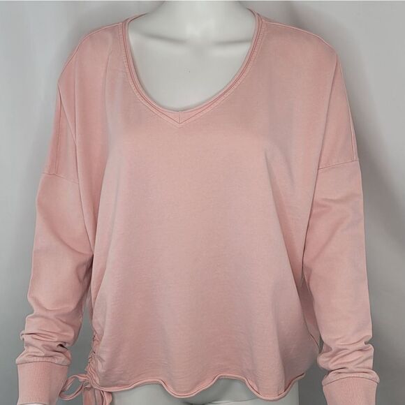 525 America Pink Oversized Crop Sweatshirt